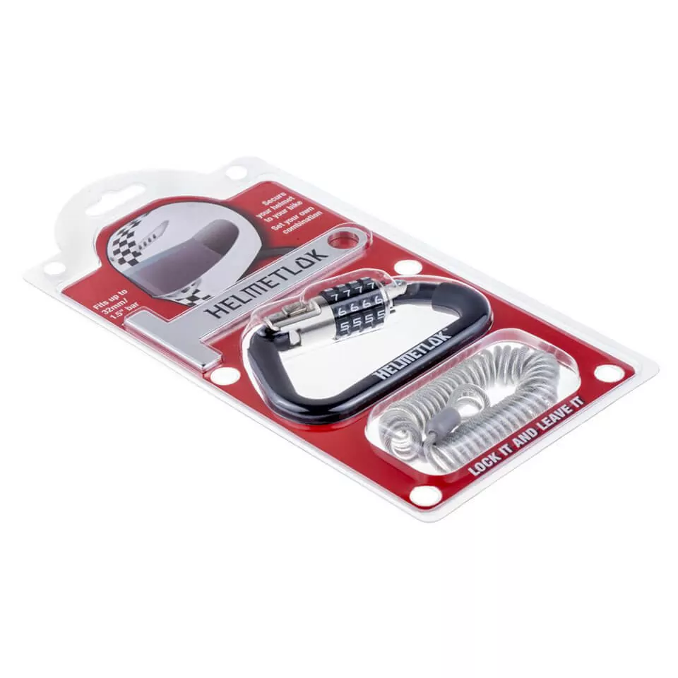 HIGHWAY HAWK Helmetlok helmet combination lock with cable (1 piece)