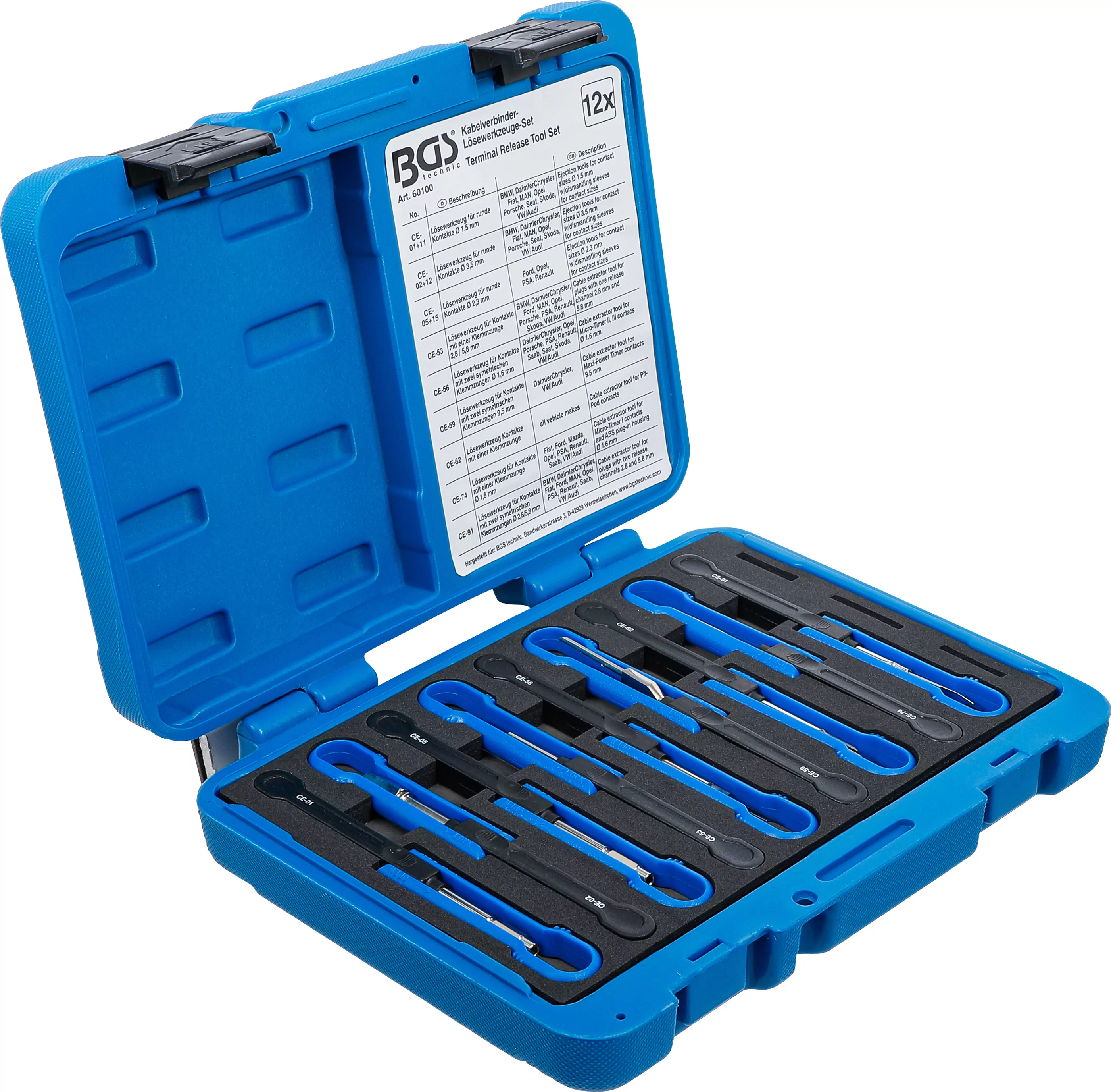 Kabelverbinder-Lösewerkzeug-Satz | universal | 12-tlg.