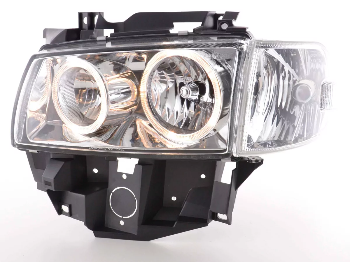 Scheinwerfer Set Angel Eyes VW Bus Typ T4 Bj. 97-02 chrom