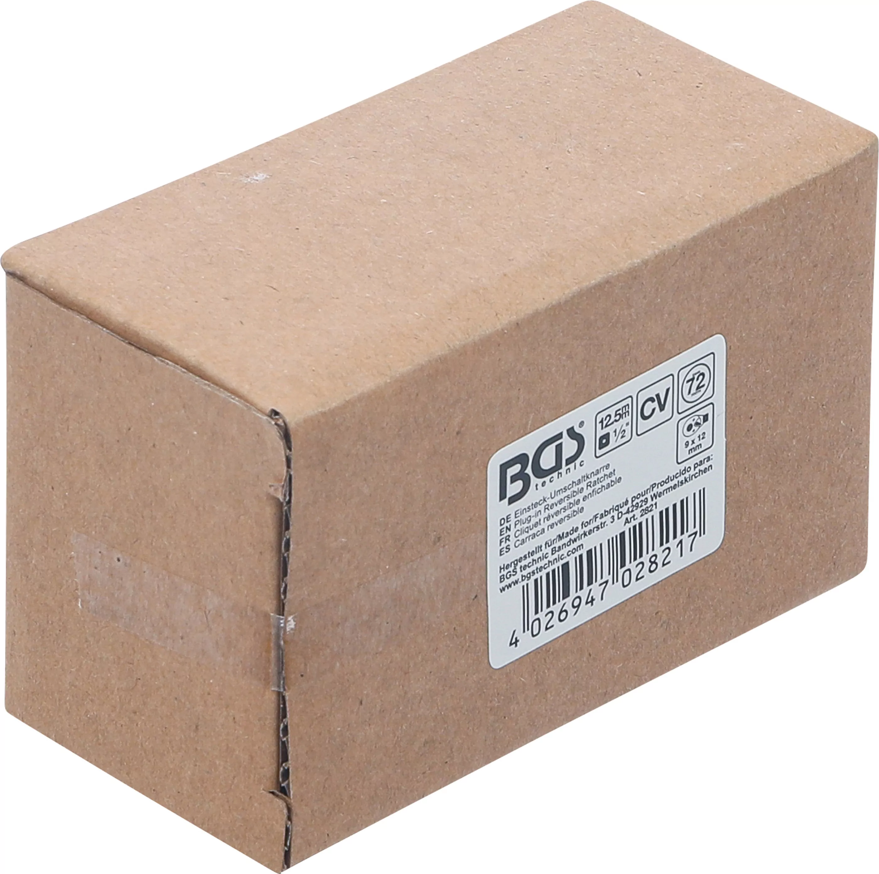 Einsteck-Umschaltknarre | 12,5 mm (1/2") | Aufnahme 9 x 12 mm