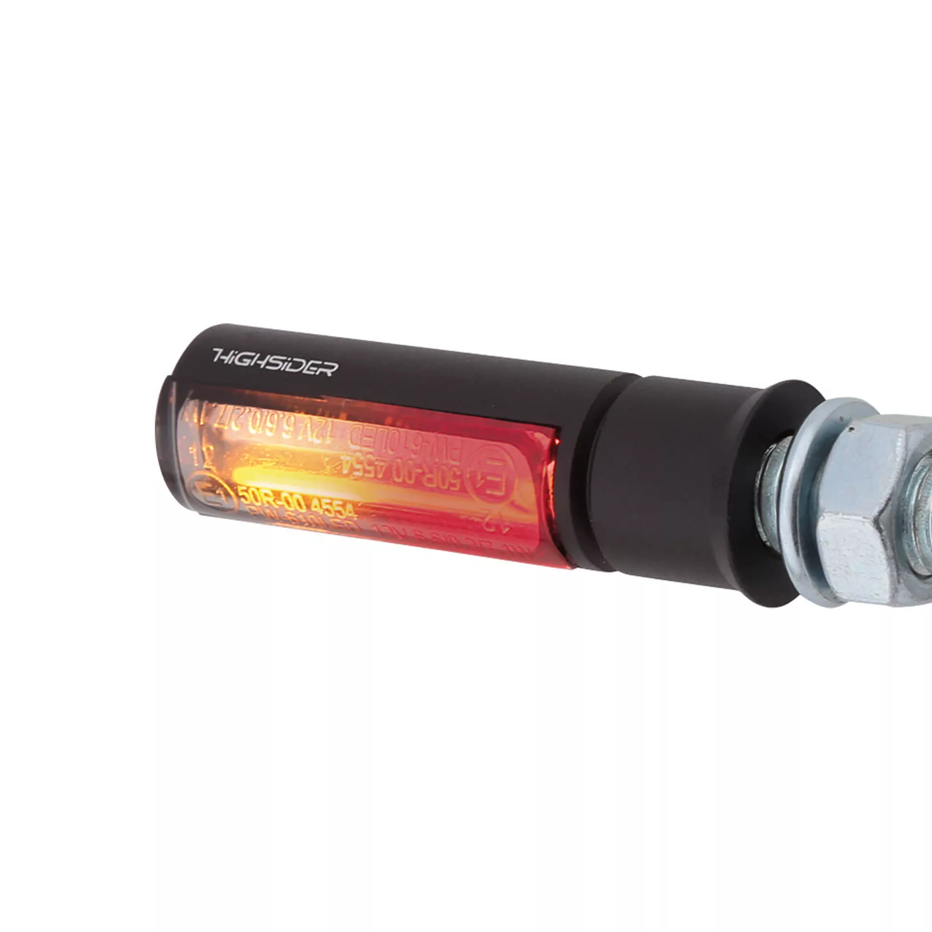 HIGHSIDER Pro Conero-Black-Edition LED 3in1 Blinker-Rücklicht-Kombination Gehäuse Schwarz / Linse Rauchgrau (Paar), Hinten
