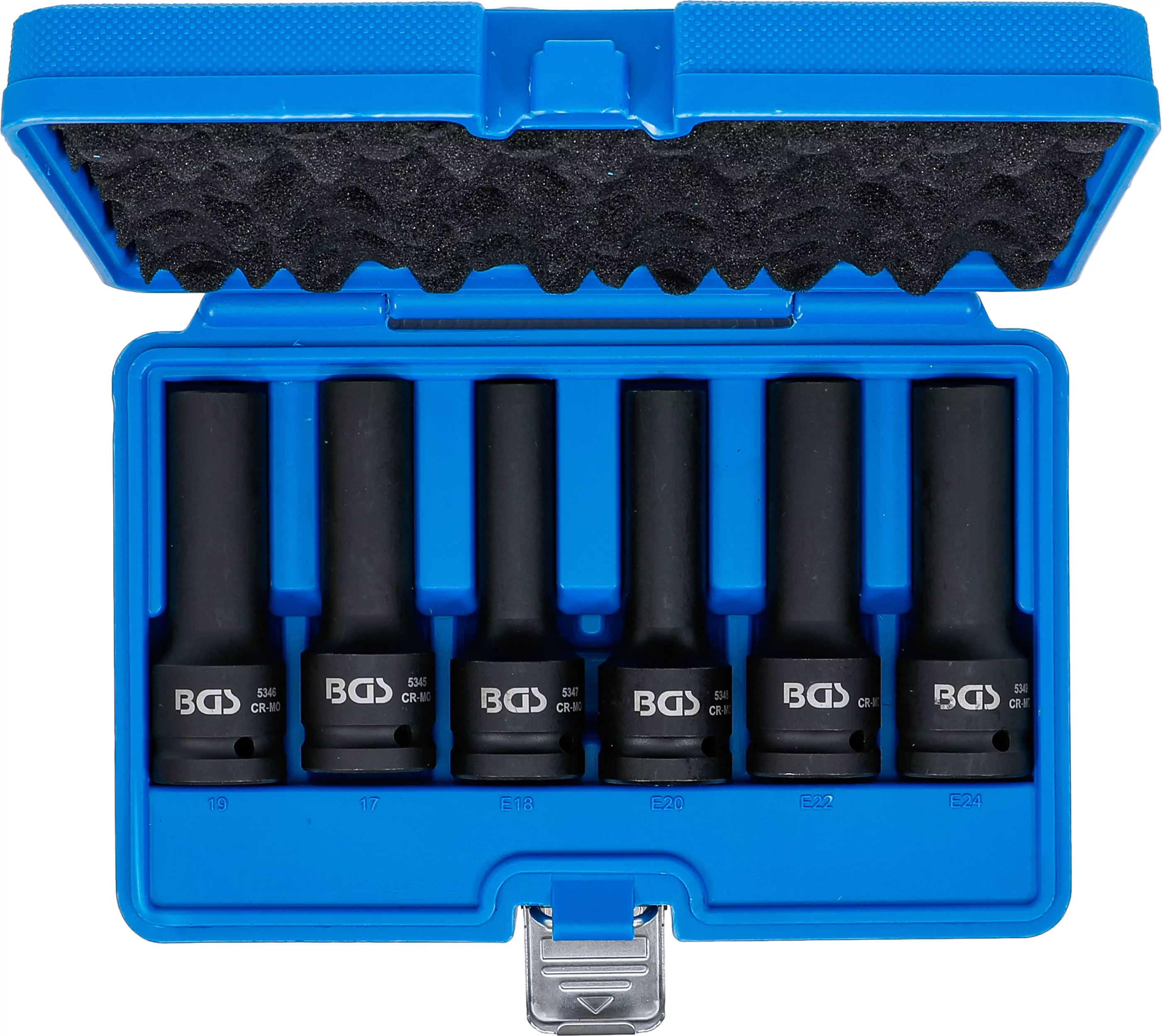 Kraft-Steckschlüssel-Einsatz-Satz E-Profil, Zwölfkant | Antrieb Innenvierkant 20 mm (3/4") | 6-tlg.