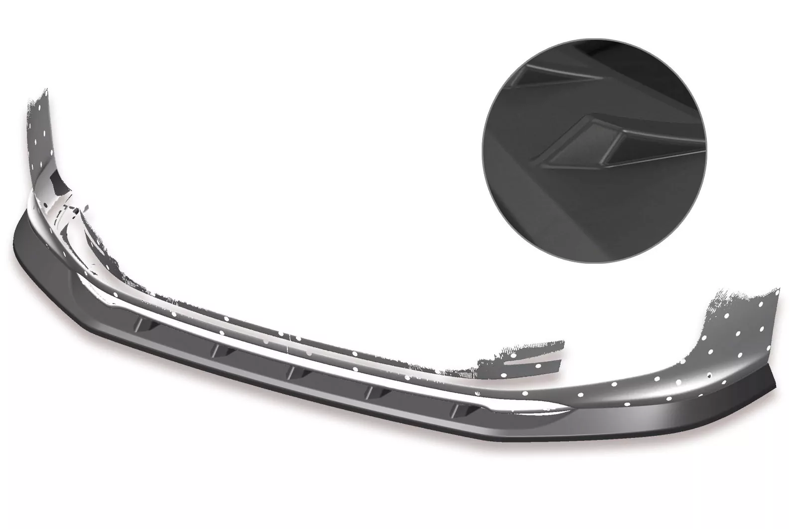 Cup-Spoilerlippe mit ABE für VW Golf 6 GTI Edition 35 Lackierfreundlich (schwarz matt)