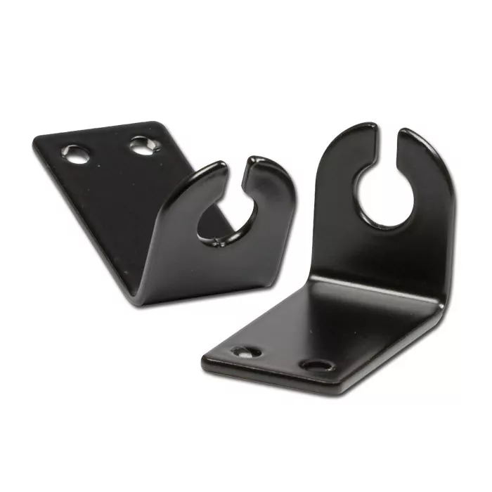 Haltewinkel | 40mm | Kennzeichenhalter | schwarz Blinker mit 8-10mm Gewinde | Befestigung: 4mm