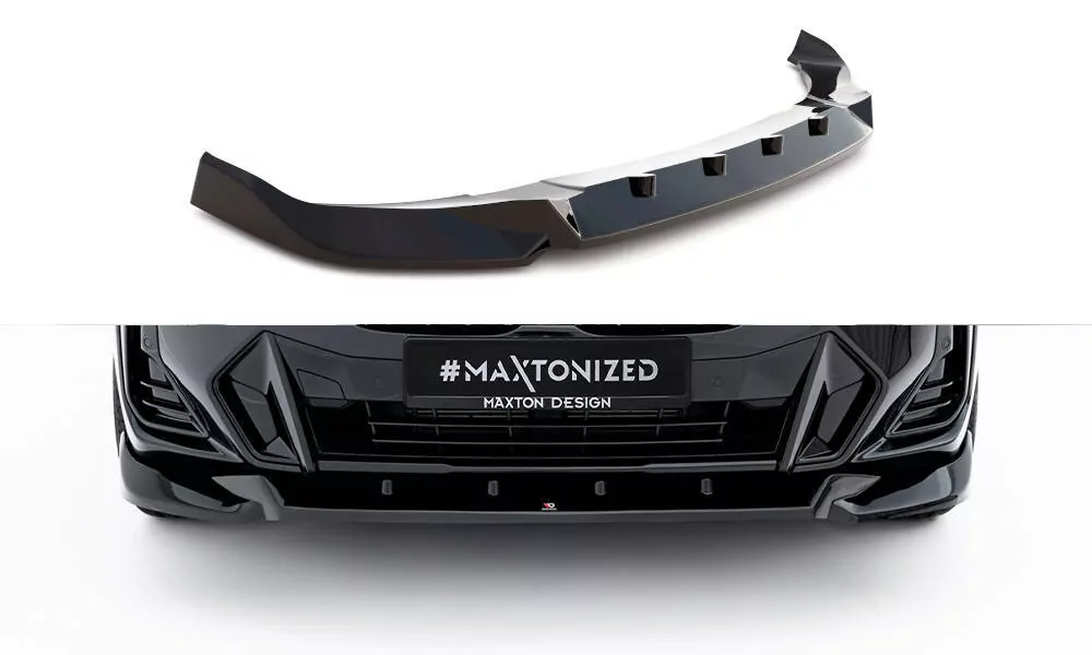 Front Ansatz V.2 Für BMW X4 M-Paket G02 Facelift Schwarz Hochglanz