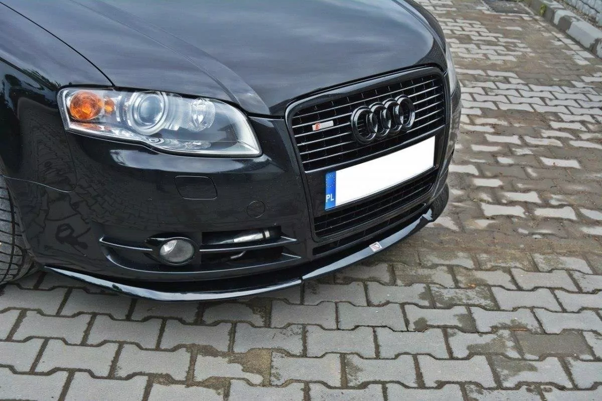 Front Ansatz Passend Für Passend Für AUDI A4 B7 Schwarz Hochglanz Schwarz Hochglanz
