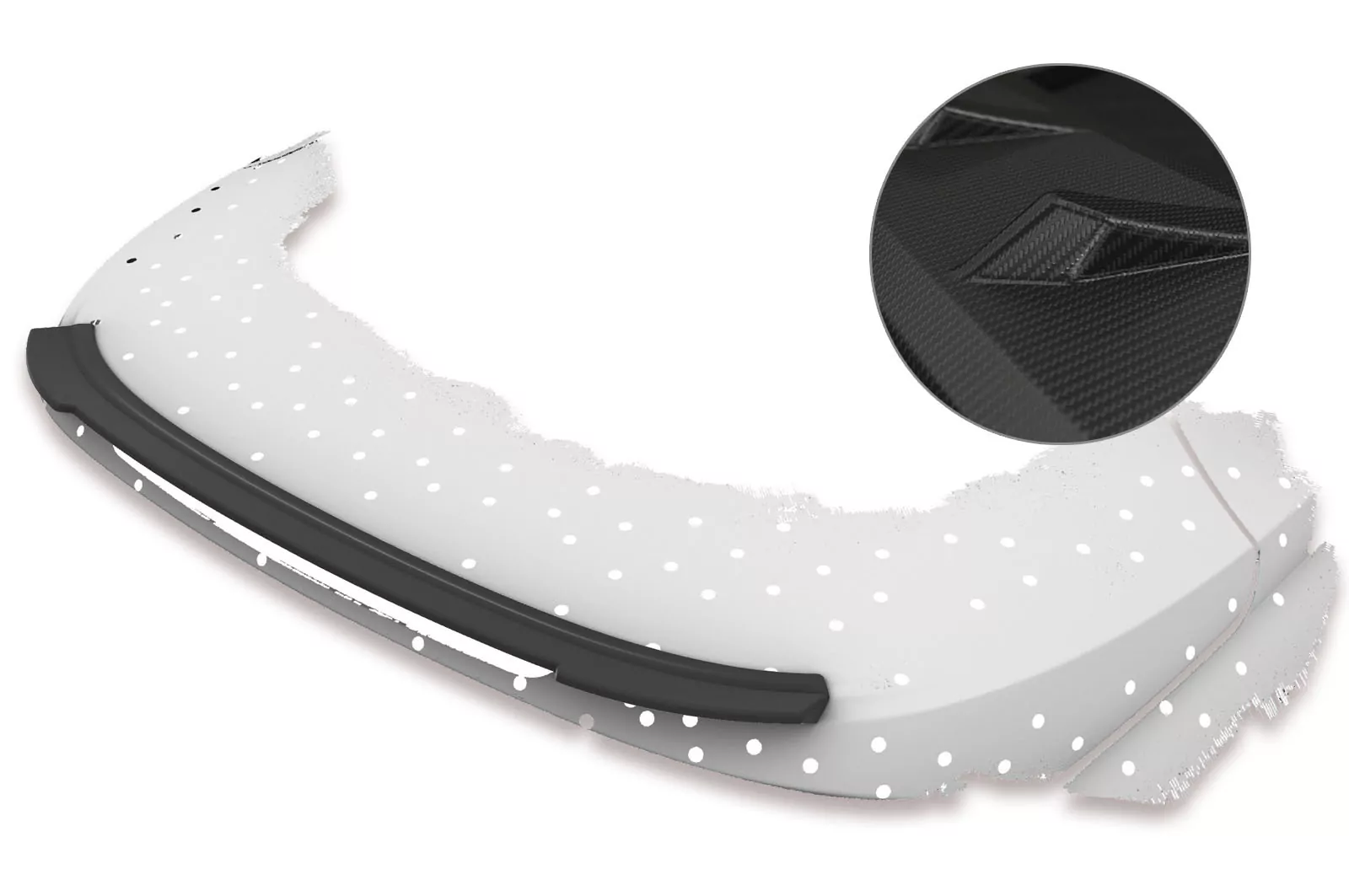 Heckflügel mit ABE für BMW 6er E63/E64 HF649-M Carbon Look (matt)