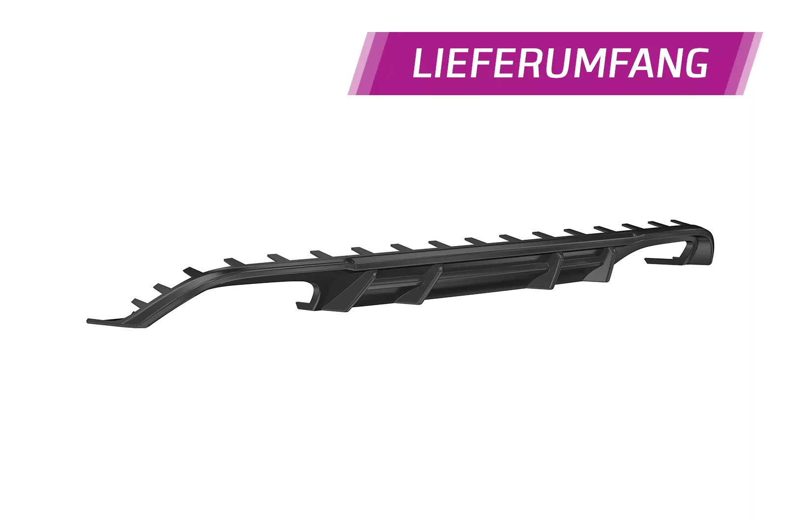 Heckansatz für VW Golf 7 Variant R HA294 Schwarz Strukturiert