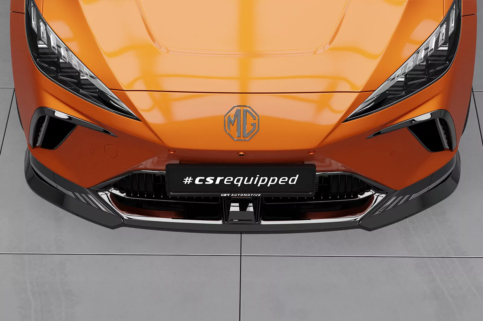 Cup-Spoilerlippe mit ABE für MG Mulan / 4 CSL826 Schwarz Strukturiert