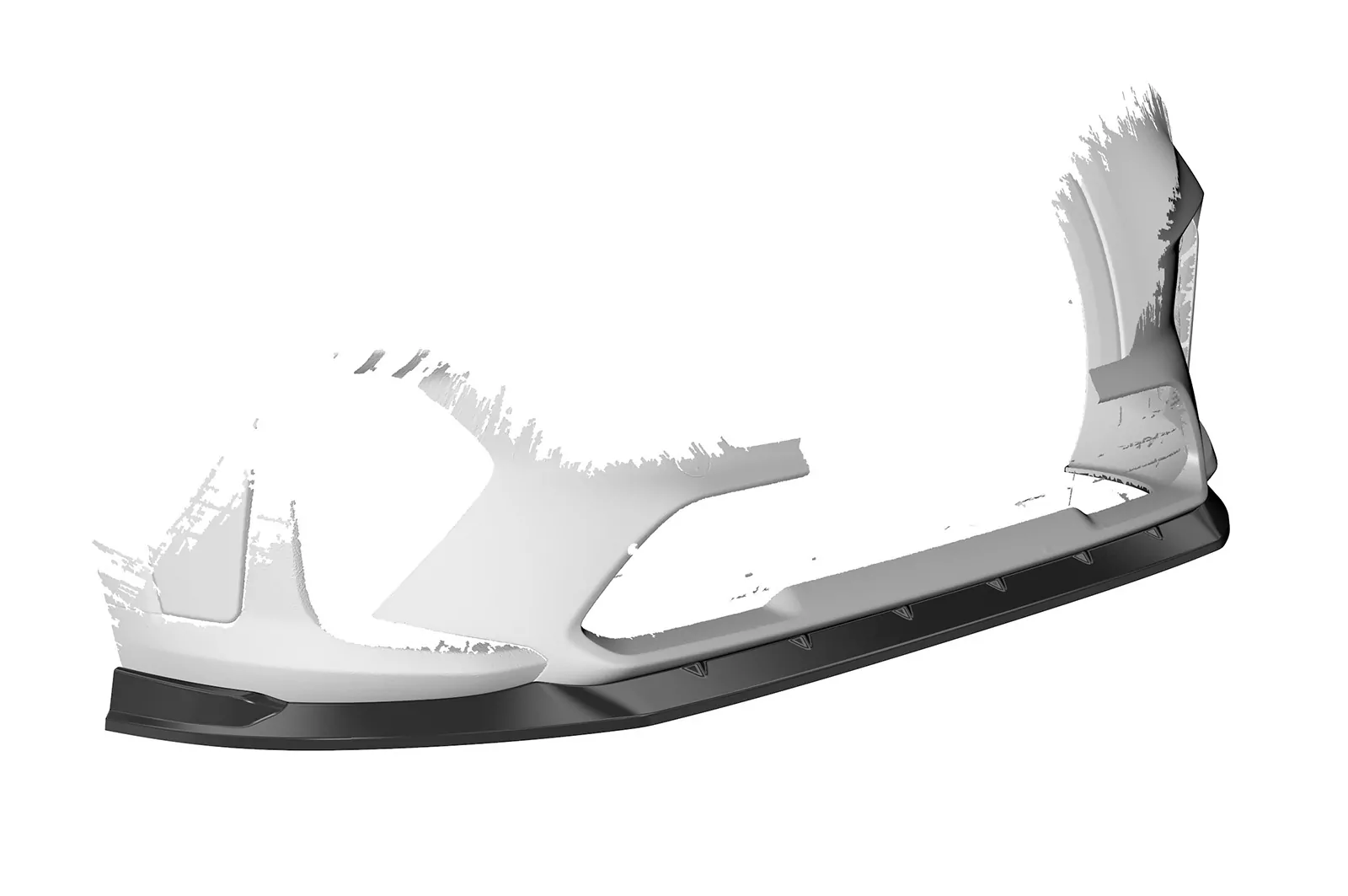 Cup-Spoilerlippe mit ABE für Hyundai Tucson (TLE) N-Line CSL511 Schwarz Strukturiert