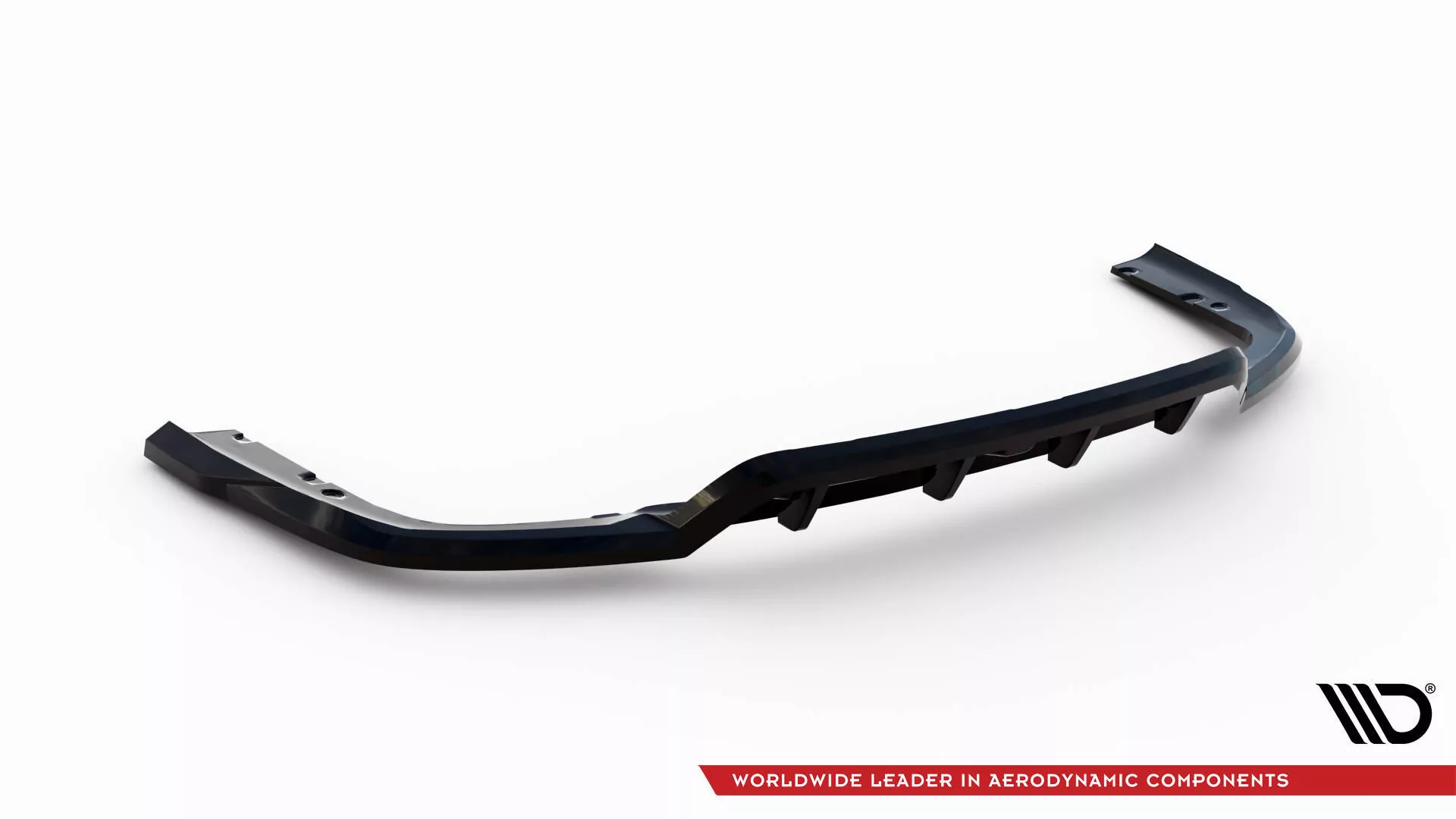 Hinten Splitter (mit Einem Vertikalem Balken) V.1 BMW X6 M-Paket G06 Facelift Schwarz Hochglanz