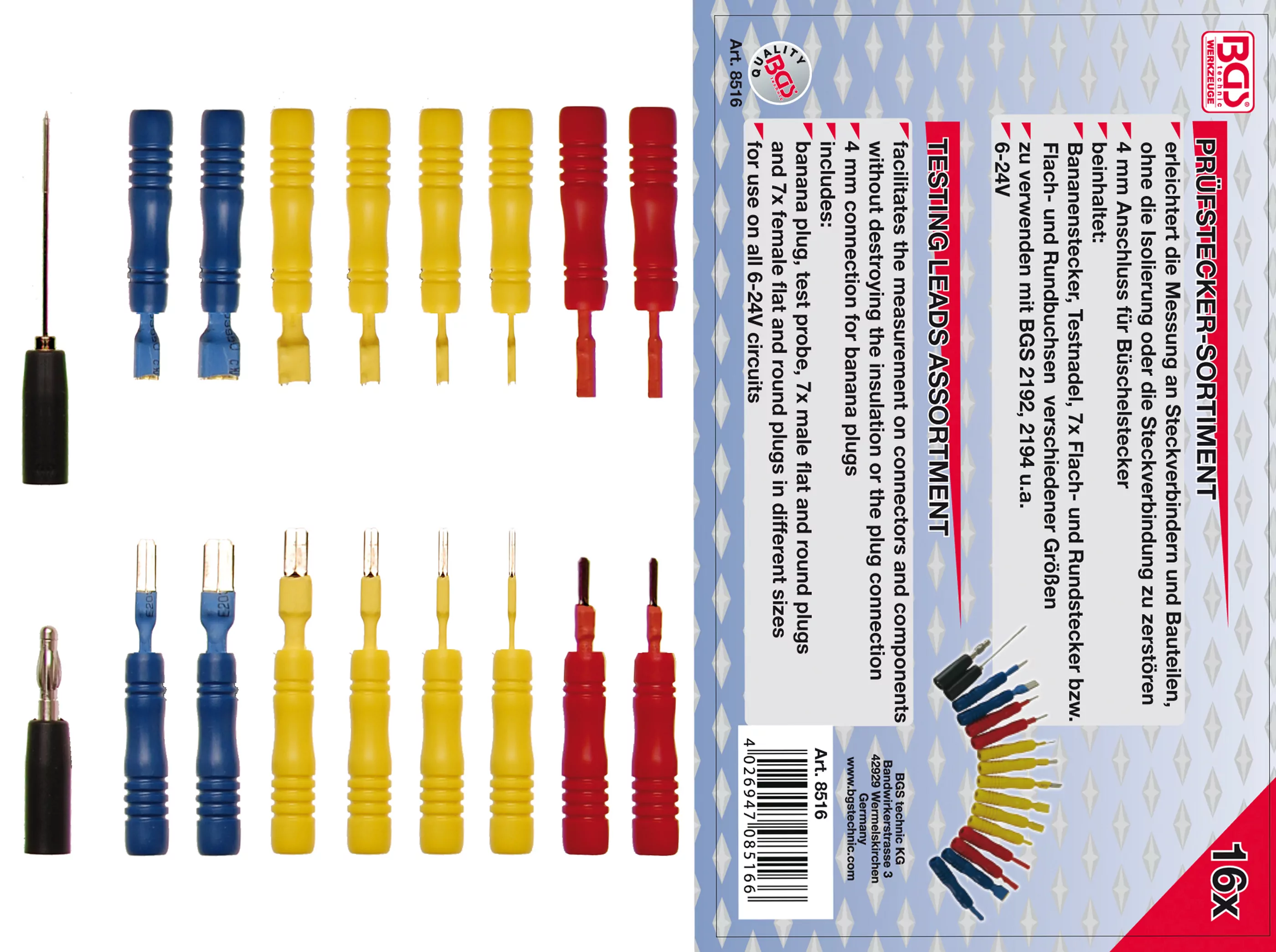 Prüfspitzen-Sortiment | 16-tlg.