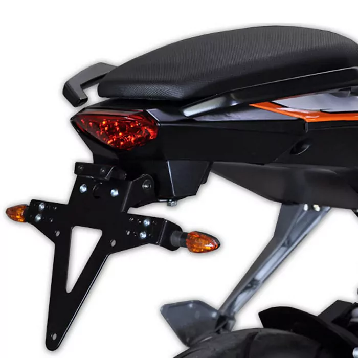Kennzeichenhalter-Set | KTM 125/200/390 Duke | -16 verstellbar | inklusive Reflektor | Halter | KZB