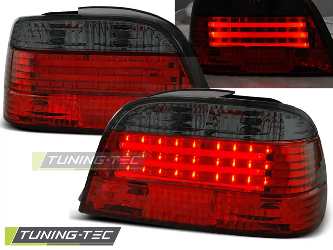 Led Bar Tail Lights Red Smoke Fits Bmw E38 06.94-07.01