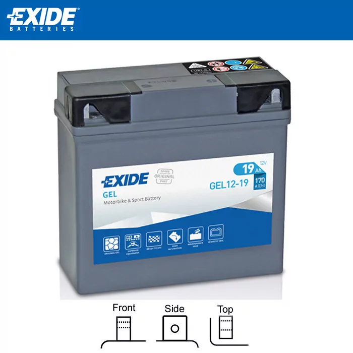 Batterie | EXIDE | GEL 12-19 | GEL | 19 AH |  DIN 51913 | geschlossen