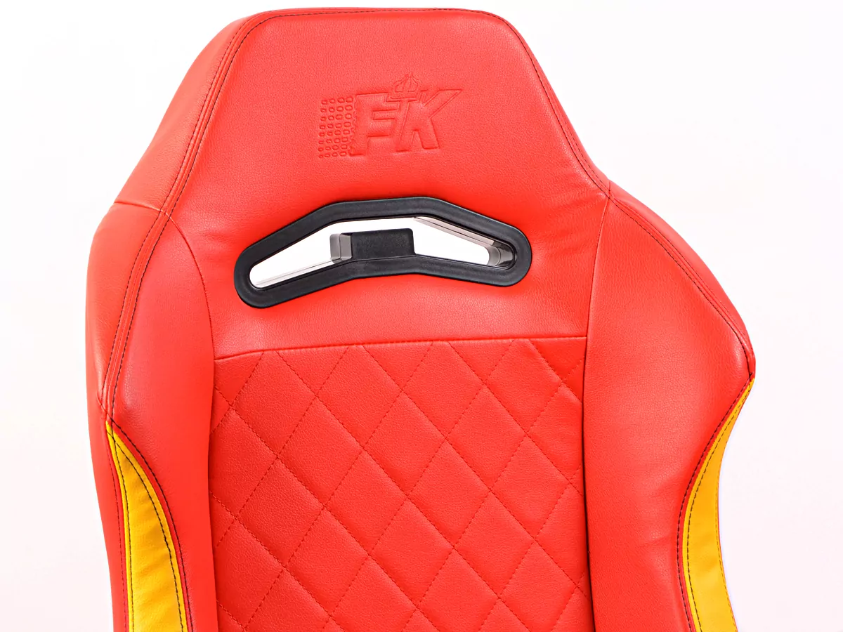 FK Gamingstuhl eGame Seats eSports Spielsitz London rot/gelb