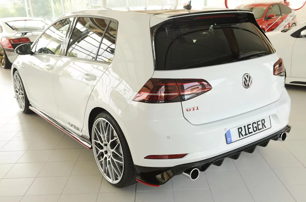 Rieger Heckschürzenansatz seitlich links für VW Golf 7 GTI-TCR | 5-tür. 01.19- für orig. Heckansatz VW Golf 7 GTI-TCR