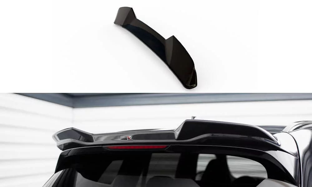 Spoiler CAP Für 3D BMW X3 M F97 Facelift Schwarz Hochglanz