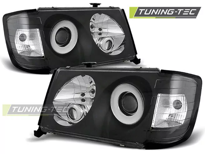 Headlights Black Fits Mercedes W124 E-Klasse 05.93-06.95