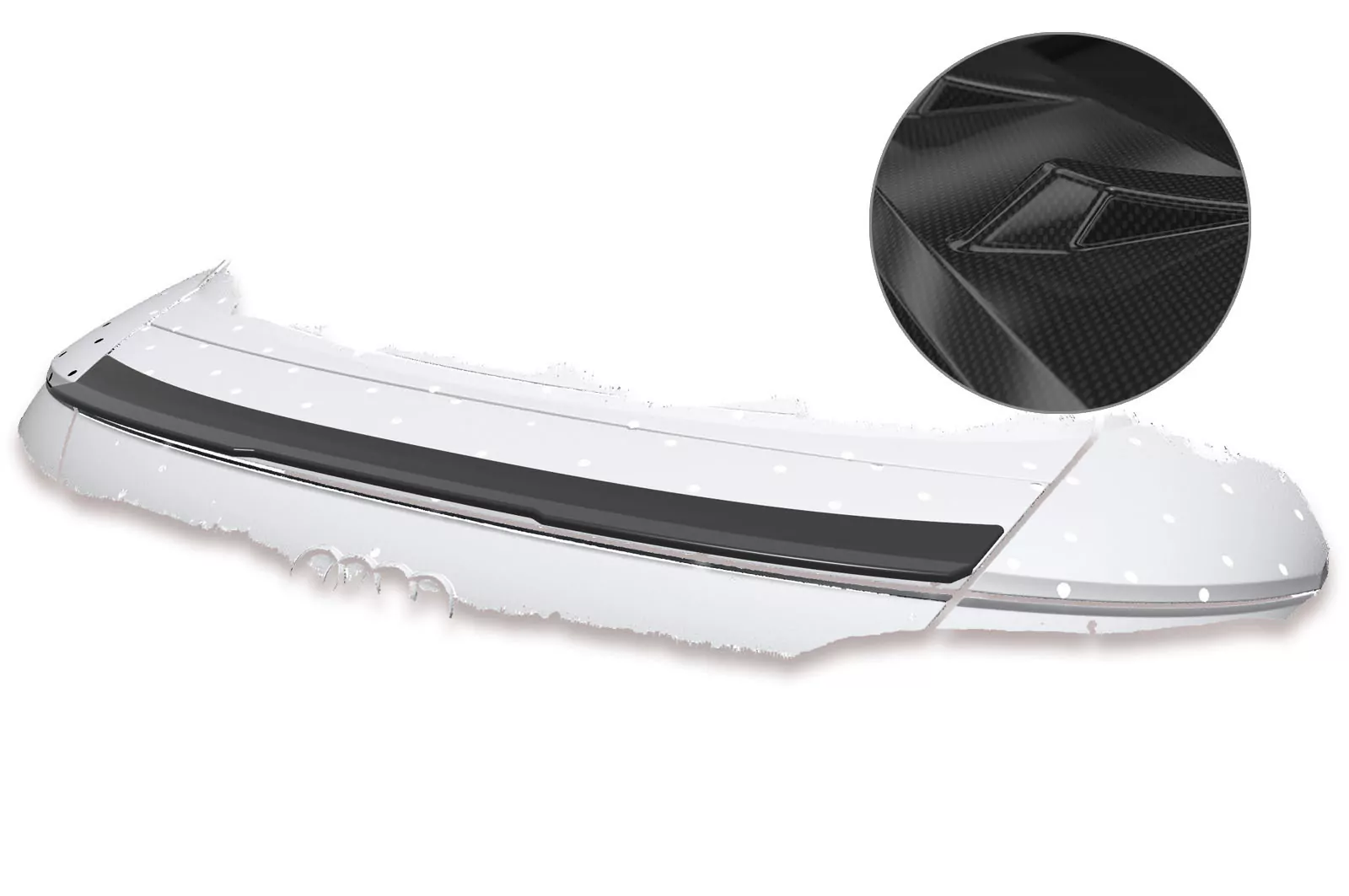 Heckflügel mit ABE für Audi TT FV / 8S HF674-C Carbon Look Hochglanz