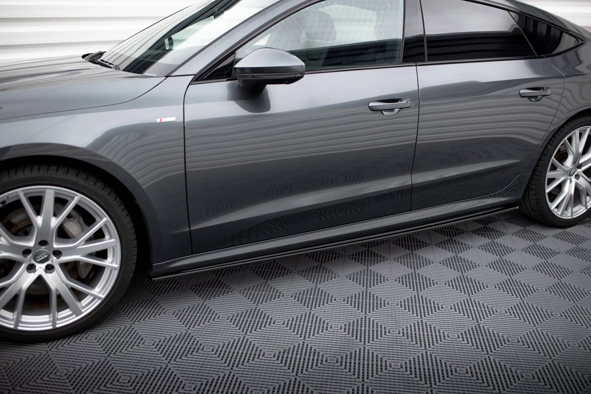 Seitenschweller Ansatz Passend Für Passend Für Audi A7 C8 S-Line Schwarz Hochglanz Schwarz Hochglanz