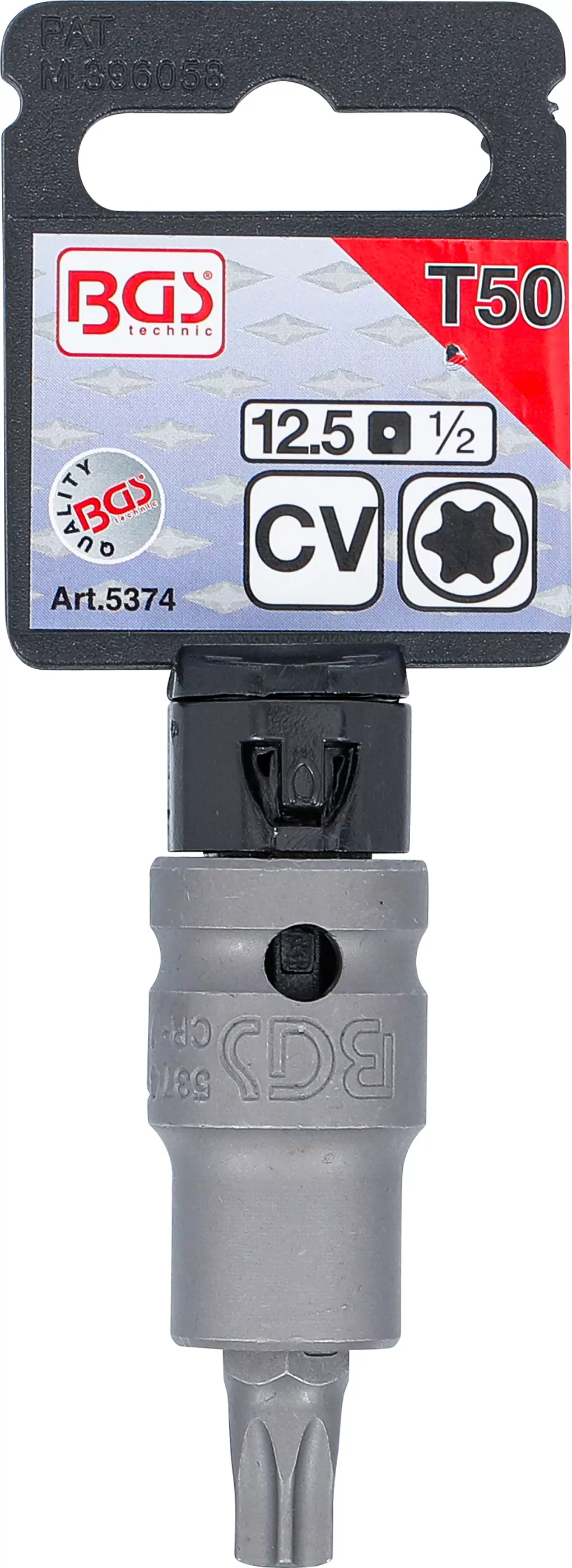 Kraft-Bit-Einsatz | Länge 55 mm | Antrieb Innenvierkant 12,5 mm (1/2") | T-Profil (für Torx) T50