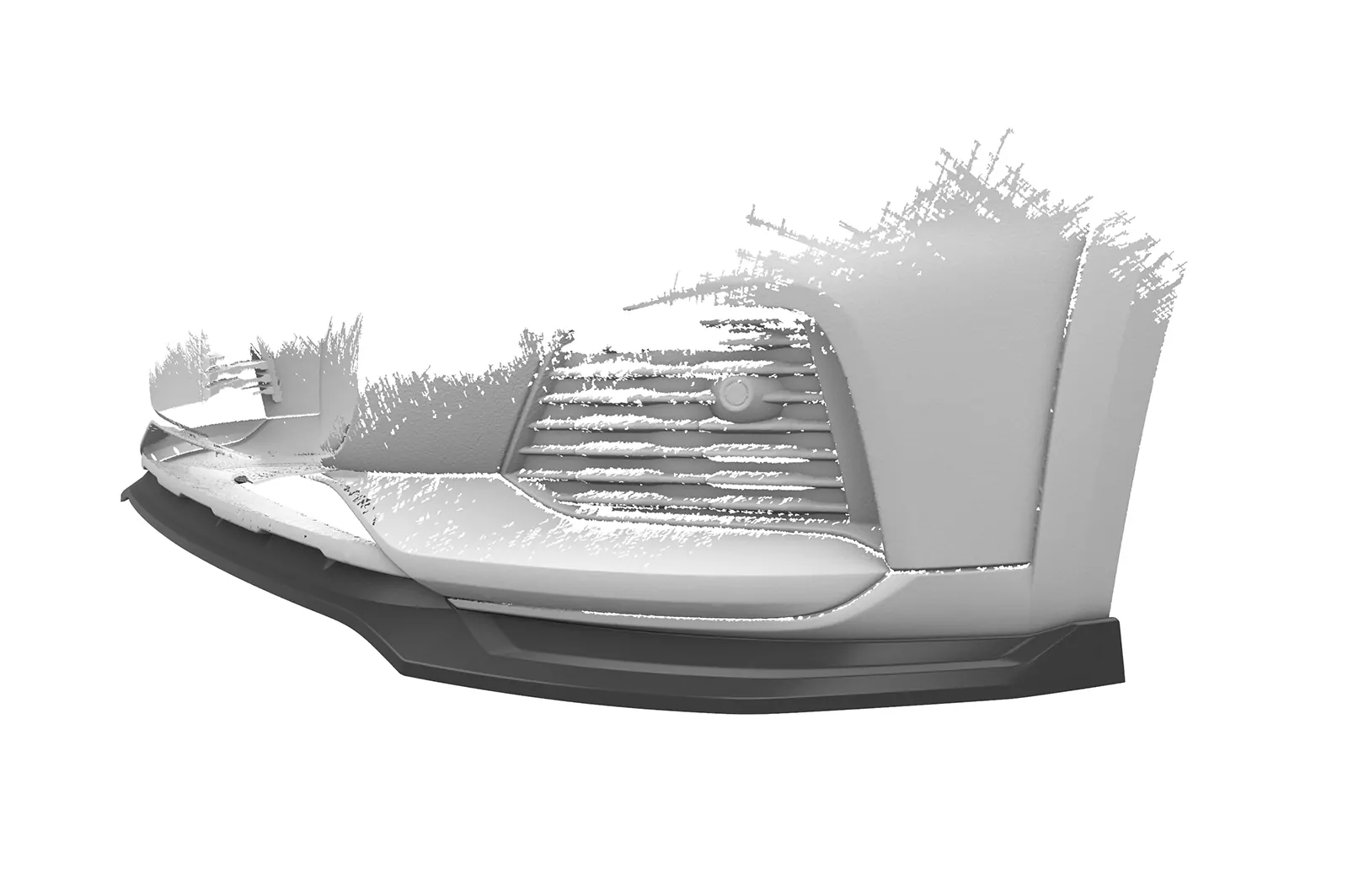 Cup-Spoilerlippe mit ABE für Audi A6 C8 (Typ 4K/F2) Allroad CSL726 Schwarz Strukturiert