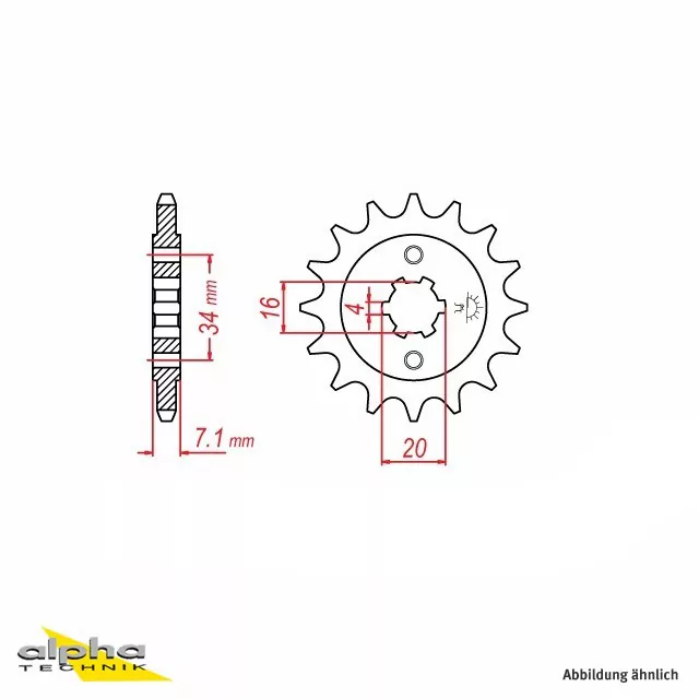 Ritzel 13 Zähne Teilung 520