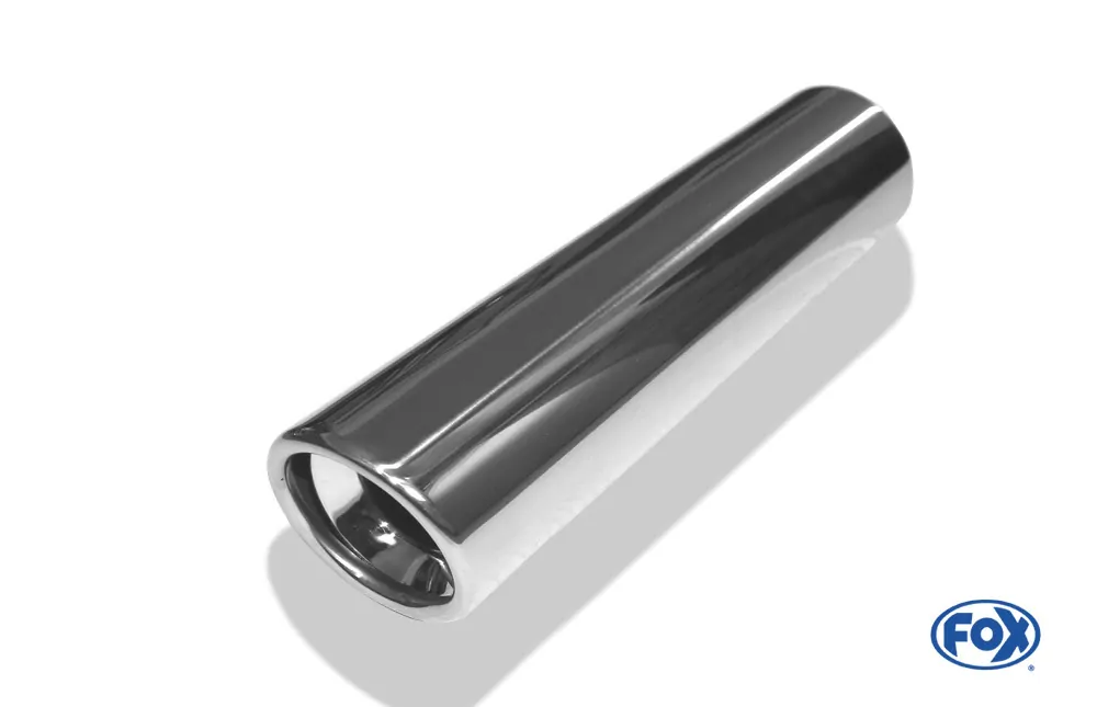 Anschweißendrohr Typ 17  Ø 70 mm / Länge: 300 mm - rund / eingerollt / 15° abgeschrägt / mit Absorber