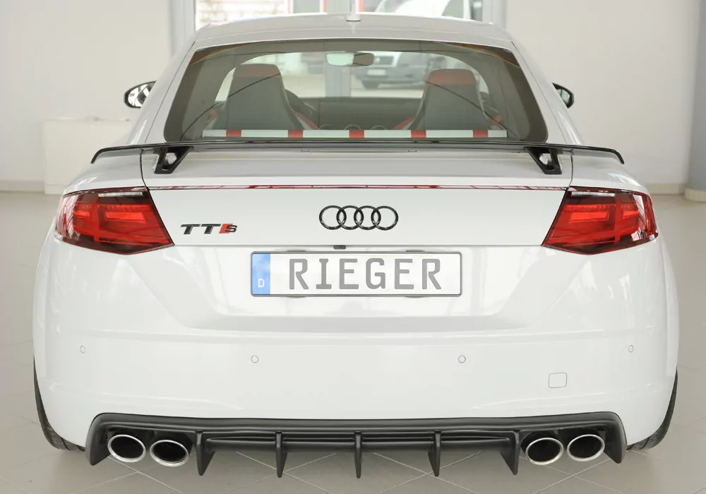 Rieger Heckeinsatz matt schwarz für Audi TTS (8J-FV/8S) Roadster 07.14-08.18 (bis Facelift)