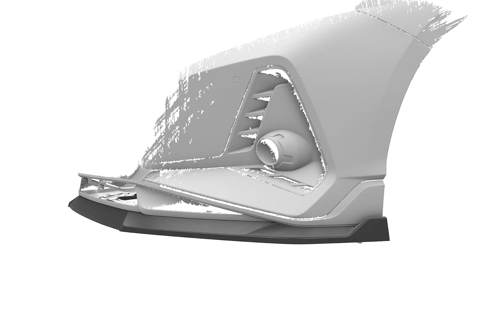 Cup-Spoilerlippe mit ABE für Hyundai I20 (BC3) N / N-Line CSL756 Schwarz Strukturiert