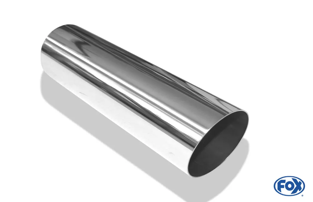 Anschweißendrohr Typ 14  Ø 80 mm / Länge: 300 mm - rund / uneingerollt / 15° abgeschrägt / ohne Absorber