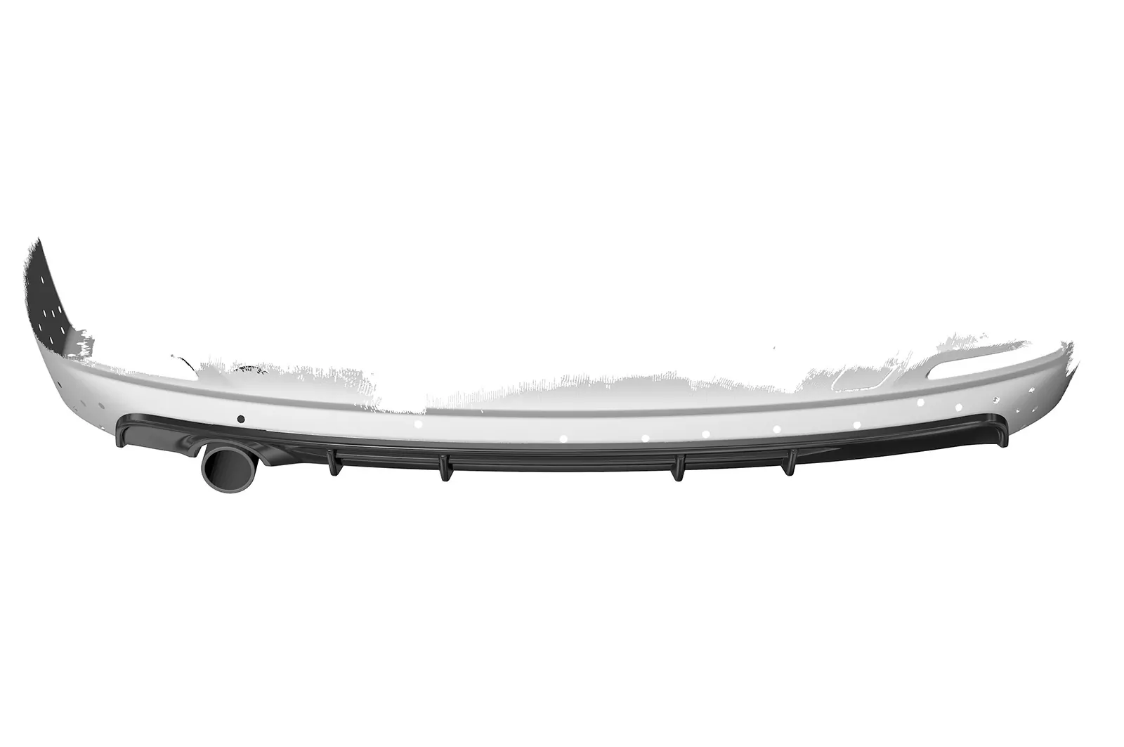 Heckansatz für BMW 3er F31 Touring LCI HA287 Schwarz Strukturiert