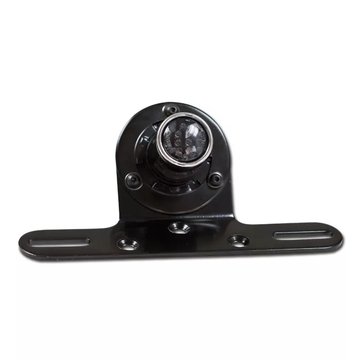 LED-Rücklicht "Gun" | mit KZB | getönt | Ø= 30 mm mit Halteplatte | schwarz | E-geprüft