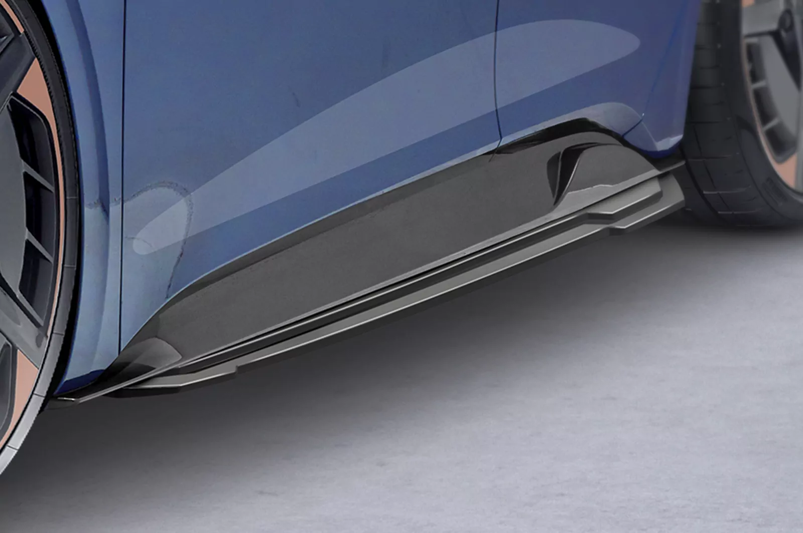 Seitenschweller für Cupra Born SS542 Schwarz Strukturiert