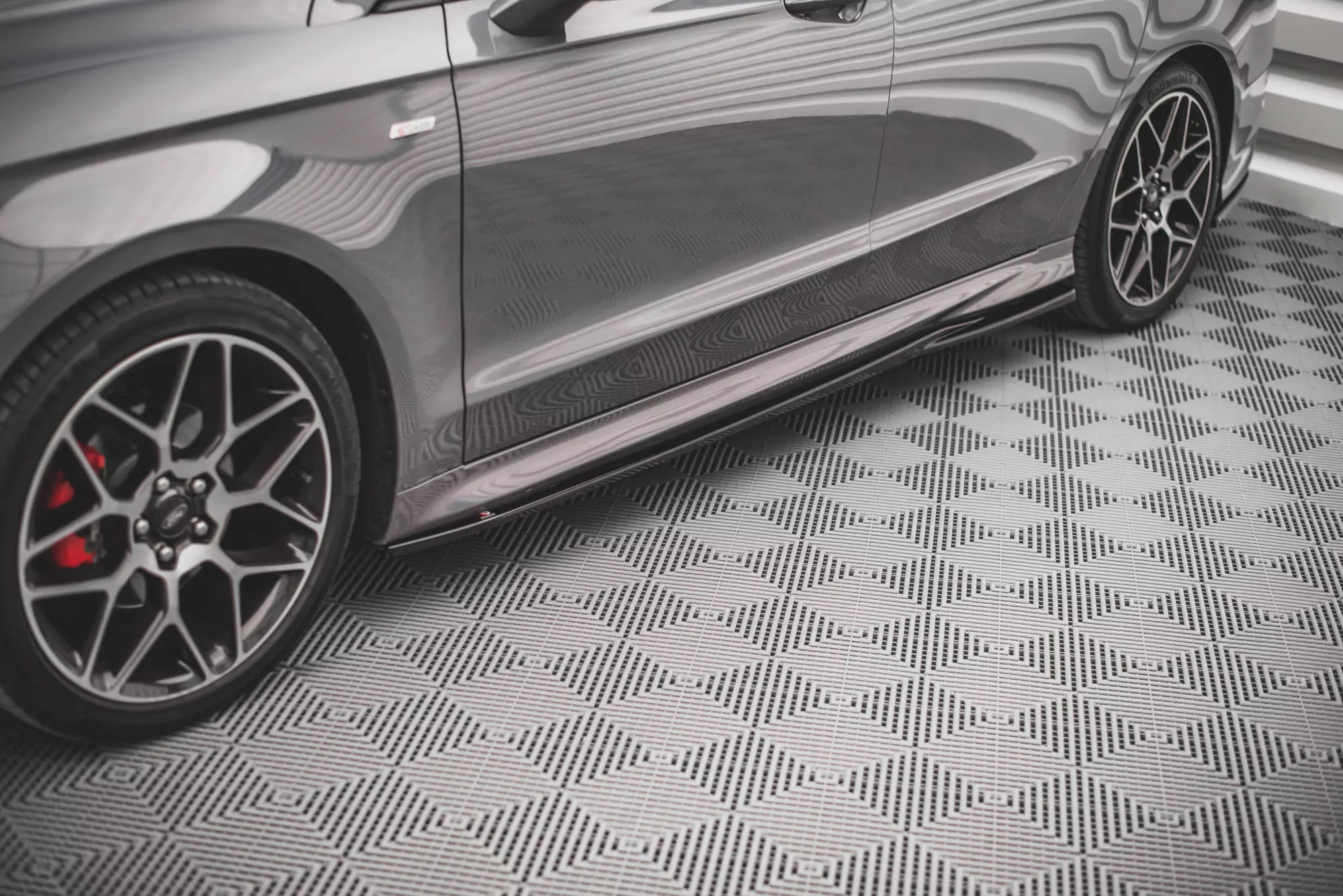 Seitenschweller Ansatz Für Ford Mondeo ST-Line Mk5 Facelift Schwarz Hochglanz