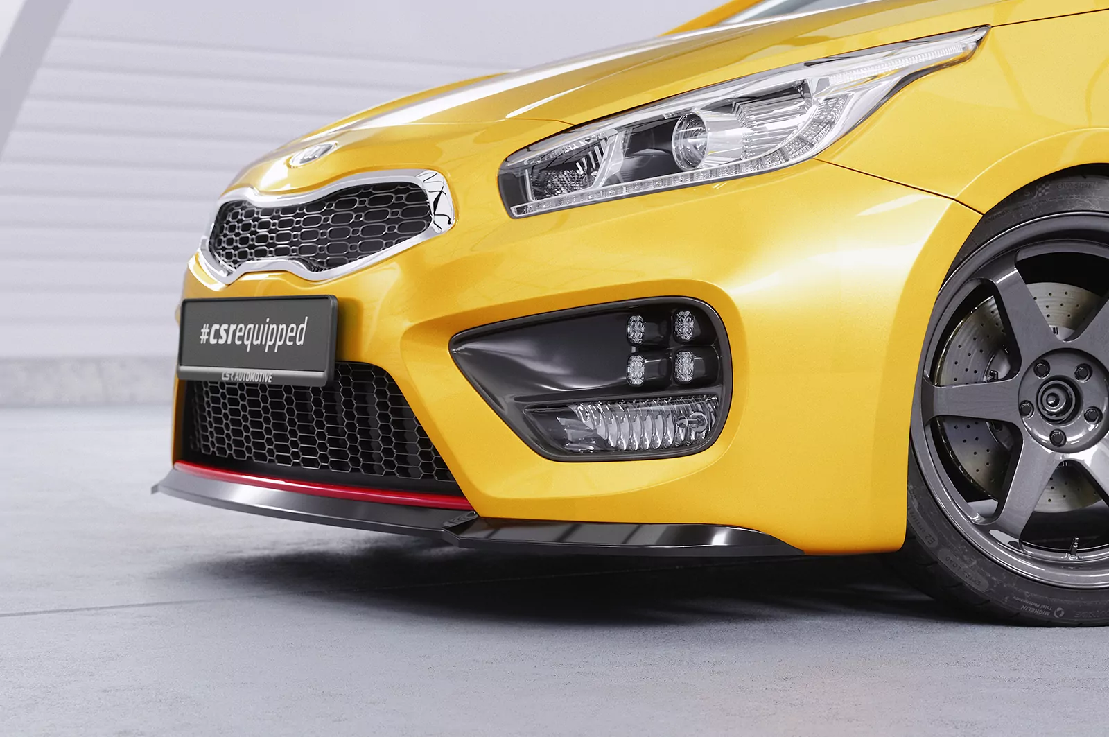 Cup-Spoilerlippe mit ABE für Kia Ceed (JD) GT/ Pro Ceed (JD) GT CSL743 Schwarz Strukturiert