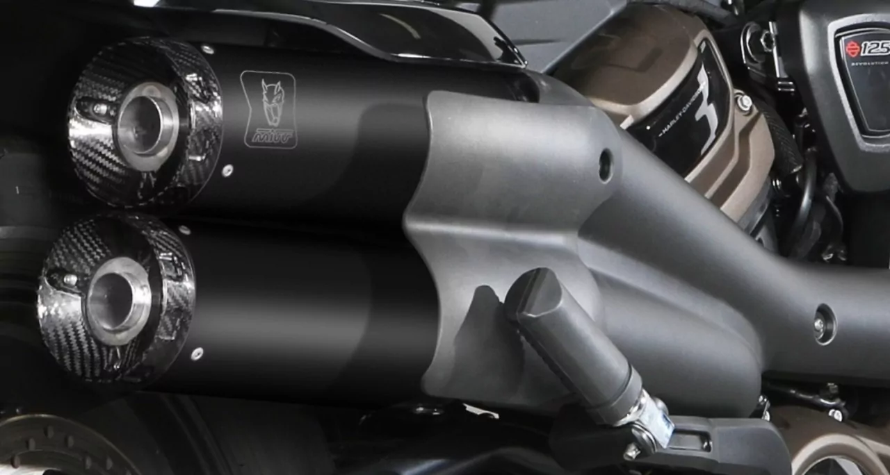 MIVV HR-1 Edelstahl Schwarz HARLEY DAVIDSON SPORTSTER S 2021-2024