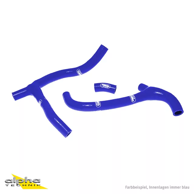 SAMCO SPORT Siliconschlauch Kit Y-Stück - Race Design blau für Honda CRF450R Modelljahr 2009-2012