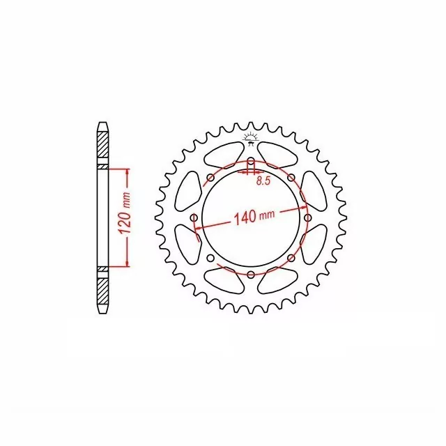 EK-Chain Kettensatz 520DEX für Kawasaki EX250R Ninja Modelljahr 2007