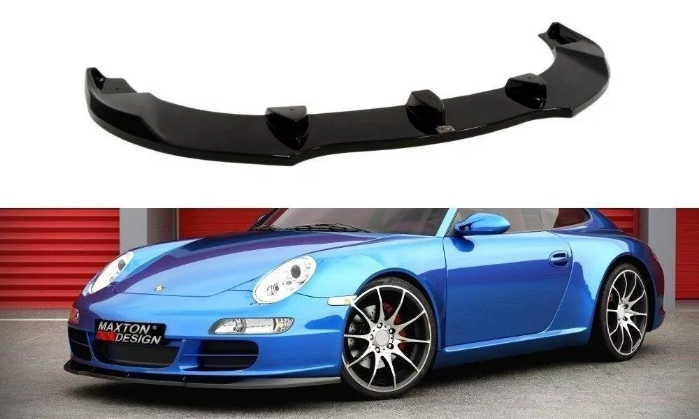 Front Ansatz Passend Für Passend Für PORSCHE 911 Carrera 997.1 Schwarz Hochglanz Schwarz Hochglanz