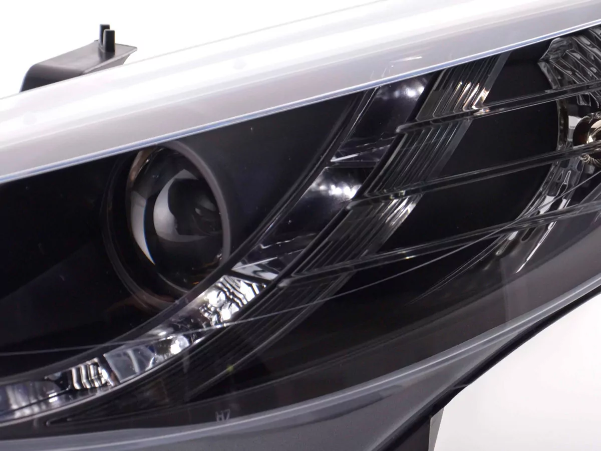 Scheinwerfer Set Daylight LED TFL-Optik Peugeot 207 Bj. 06- schwarz