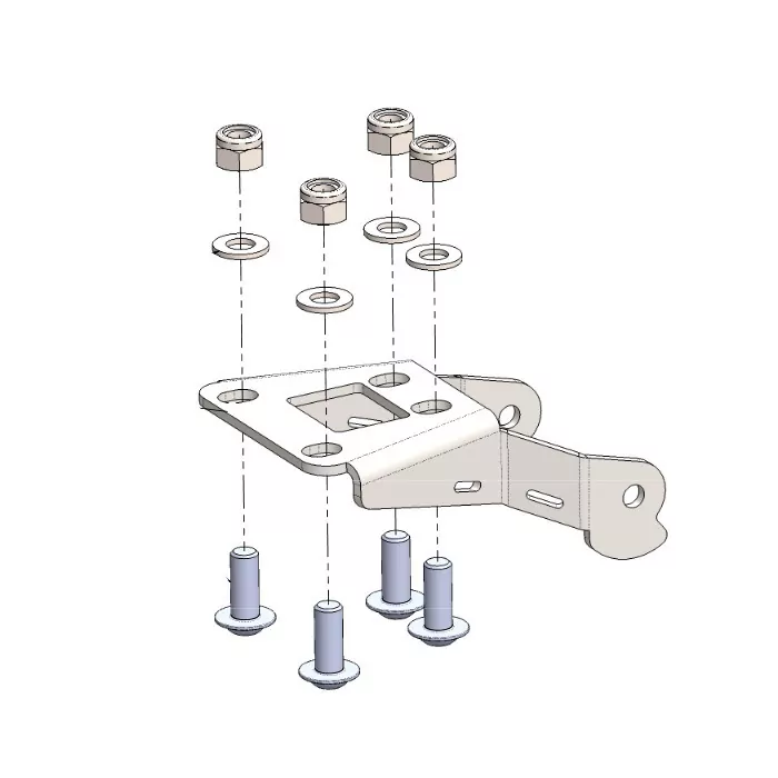 Kennzeichenhalter | KAWASAKI Ninja / Z400 | 18-19 verstellbar | schwarz | inkl. Reflektorhalter