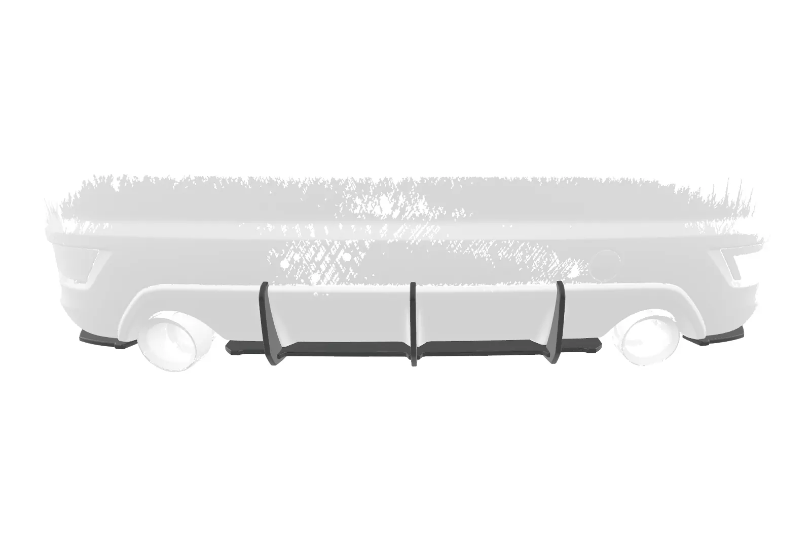 Racing Diffusor / Heckansatz für Ford Focus MK2 ST HA340