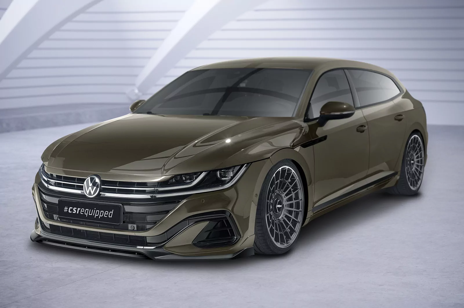 Cup-Spoilerlippe mit ABE für VW Arteon CSL692 Schwarz Strukturiert