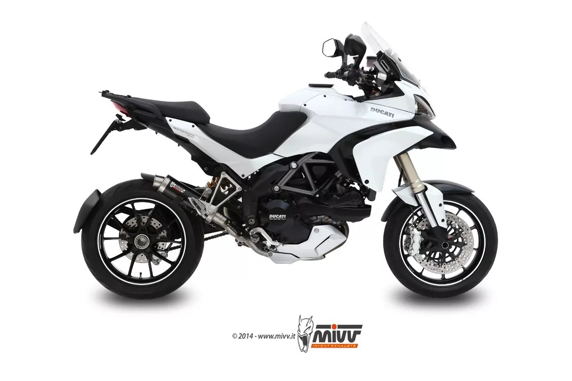MIVV GP Edelstahl Schwarz Ducati Multistrada 1200 ´10/14