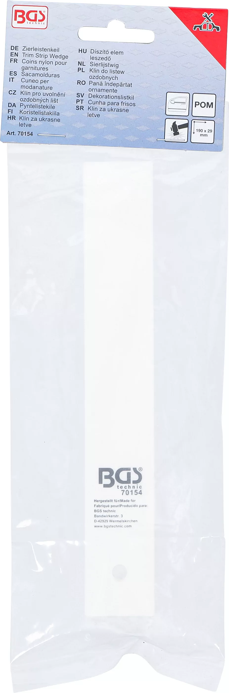 Zierleistenkeil | 190 x 29 mm