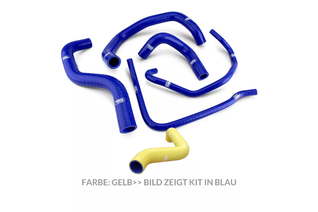 SAMCO SPORT Silikonschlauch Kit gelb für Kawasaki ZX6R und ZX6RR Modelljahr 2003-2004