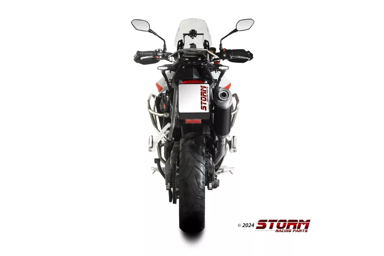 STORM By MIVV Oval Edelstahl Schwarz TRIUMPH TIGER 900-GT-PRO-RALLY 24-