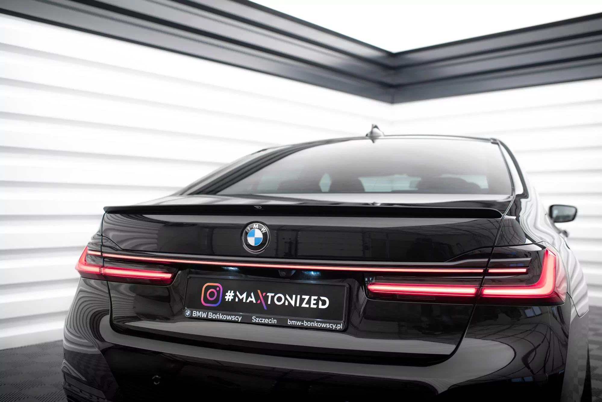 Spoiler CAP Für BMW 7 M-Paket G11 Schwarz Hochglanz